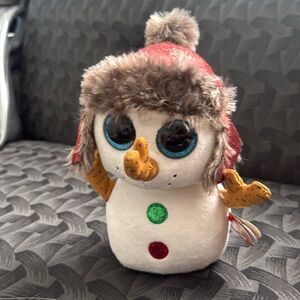 TY Beanie Boos dreams big eyed Buttons the snowman Christmas holiday winter